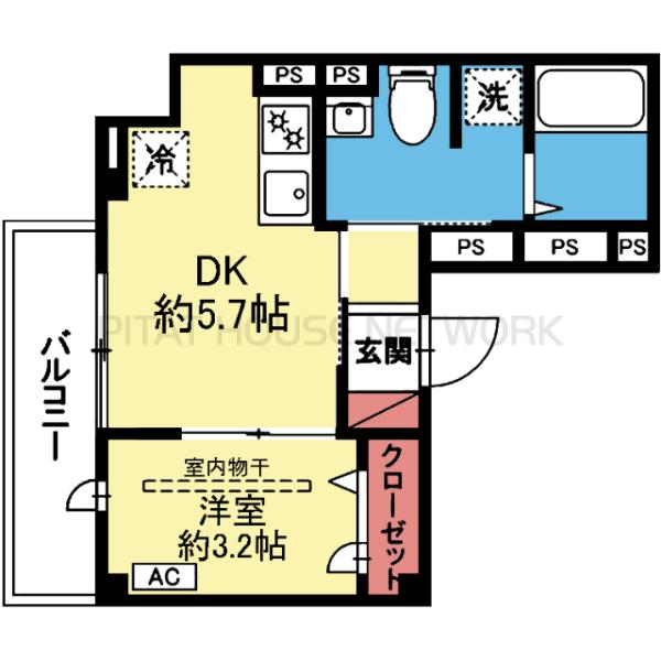 26.66㎡の1DK