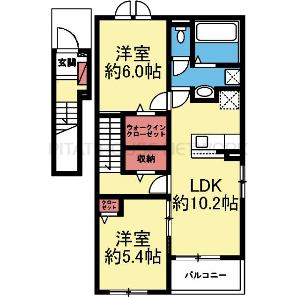 WIC付き2LDK