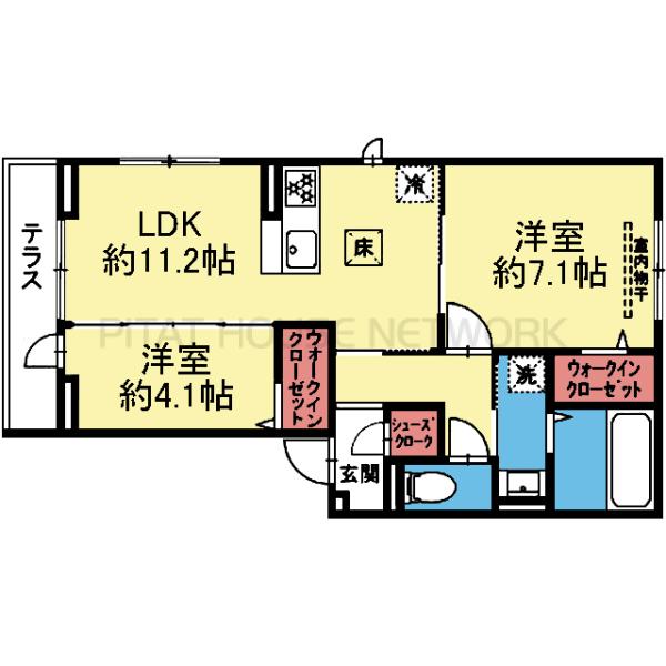 南西向き西側三方角部屋