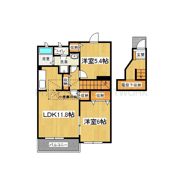 ２階・角部屋
