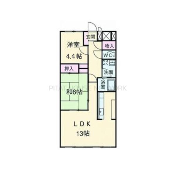 ２ＬＤＫ　５７平米