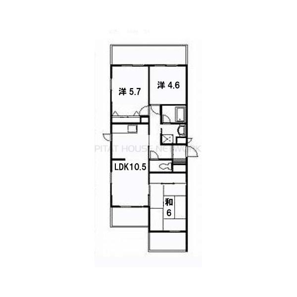 角部屋　ベランダ全室