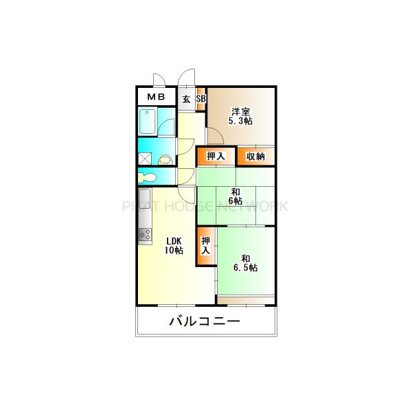 ３ＬＤＫ　65.04㎡