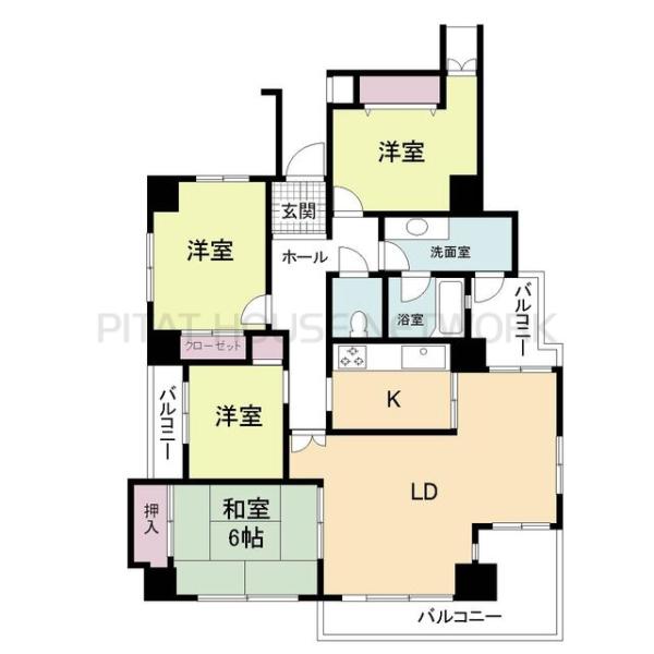 角部屋で全室窓付だから全体的に明るく清潔