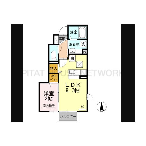 間取りは反転タイプになります。