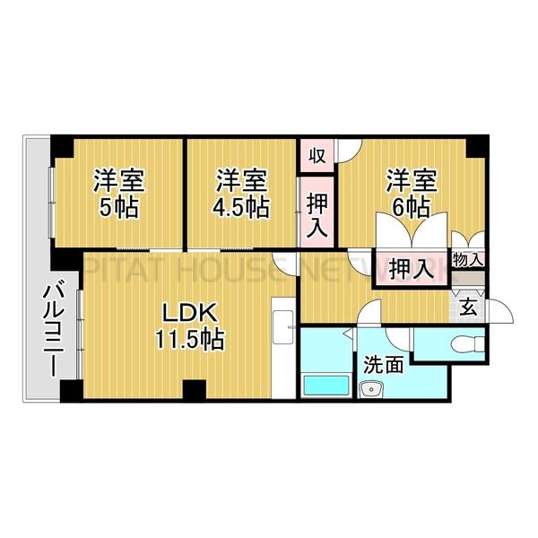 レジデンス西岡 北海道帯広市西十五条南 3ldk 3階 帯広駅の賃貸情報 Tx ピタットハウス