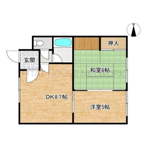 春日ハイツa B 北海道帯広市西十三条南 2dk 2階 帯広駅の賃貸情報 Txb 13 ピタットハウス