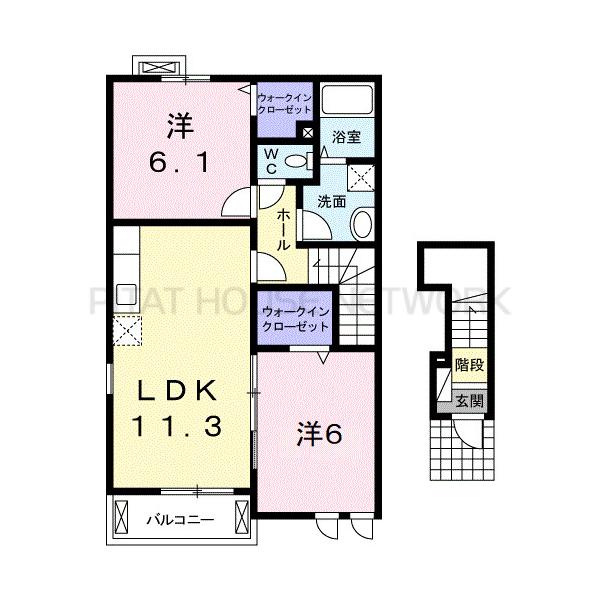 ゴールデンベア　ウエスト 間取り図写真