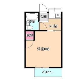 サニーハイツB  間取り図写真