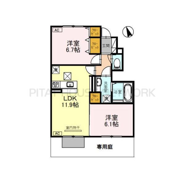 コンフォート西岡本 間取り図写真