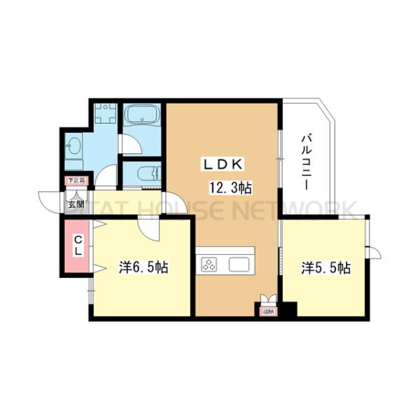 吹田市江坂町マンション 間取り図写真 間取図(平面図)