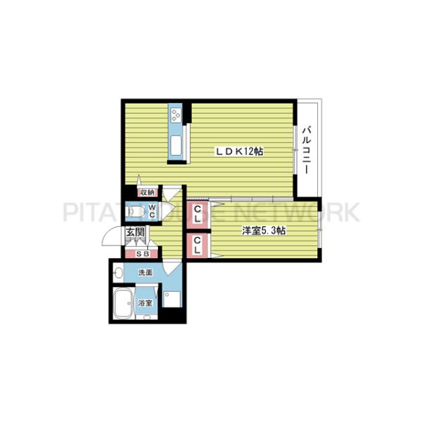 豊中市長興寺北マンション 間取り図写真 間取図(平面図)