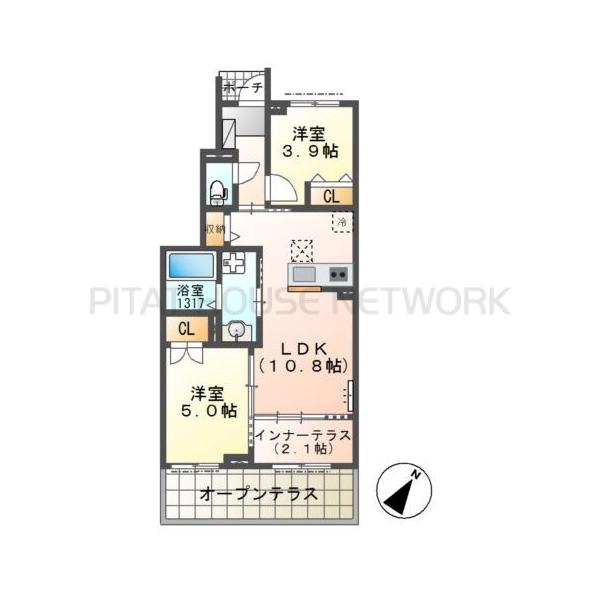 南向き１階のお部屋です