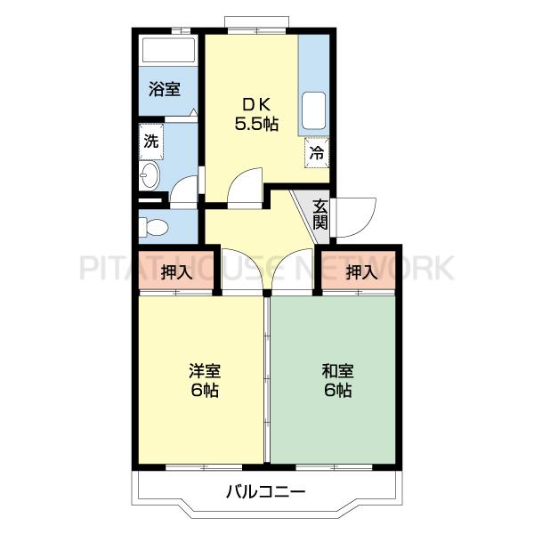 ※間取図および写真は別部屋のものです。参