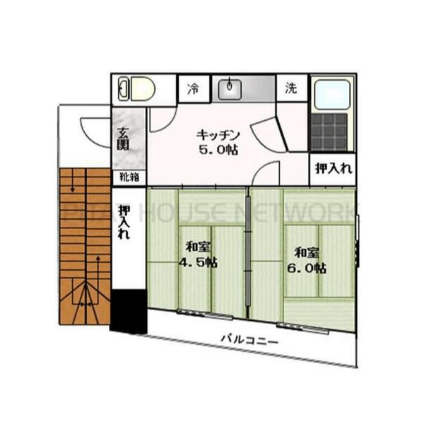 リフォーム済：畳からフローリング調に変更