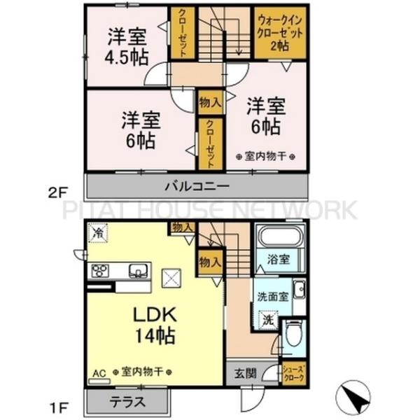 カーサ　フェリーチェ 間取り図写真 間取図