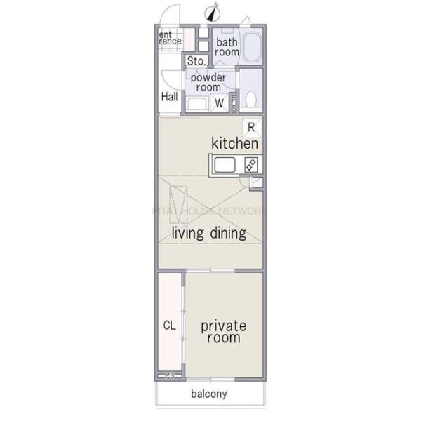 1LDK＋屋根裏収納