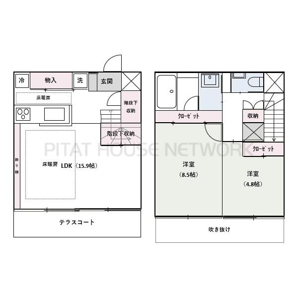おしゃれなメゾネット住戸