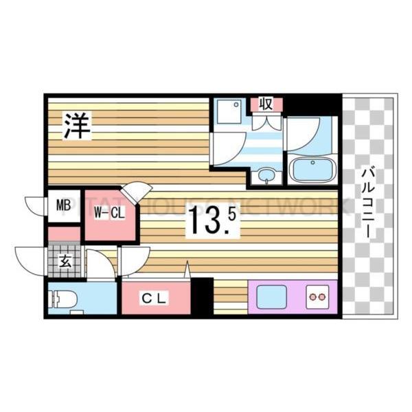 神戸市中央区加納町マンション 間取り図写真 間取図(平面図)