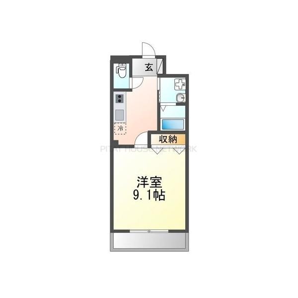 神戸市北区有野町有野アパート 間取り図写真 間取図(平面図)