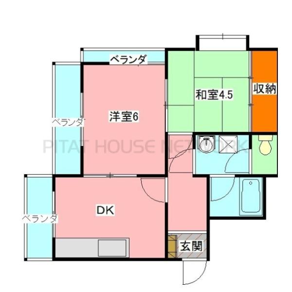 ２DK角部屋