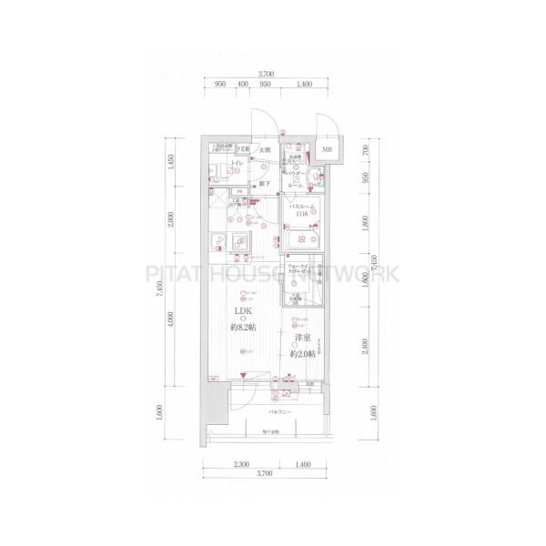 間取り図面は反転タイプ
