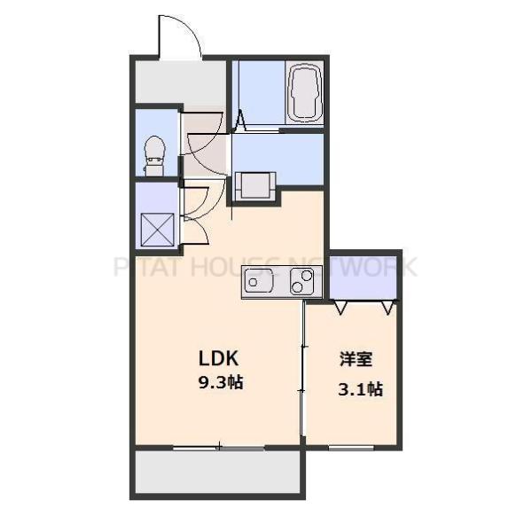 ５号室は間取り反転