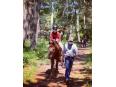 森林浴をしながら乗馬体験